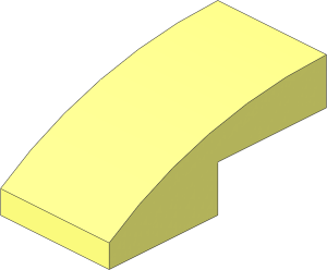 Slope Brick Curved  2 x  1