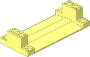 Support  8 x 18 x  3 Stanchion Base