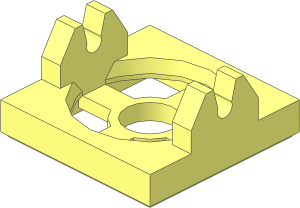 Magnet Holder Tile  2 x  2 with Short Arms