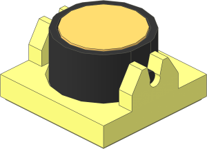 Magnet Holder Tile  2 x  2 with Short Arms with Black Magnet