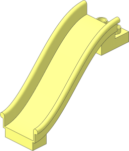 Duplo Slide Straight with Two Studs at Top End