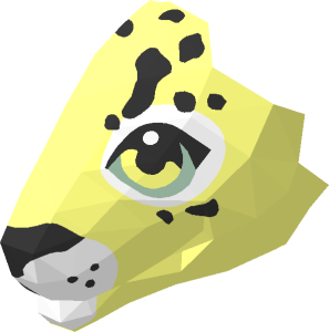 ~Animal Felid Leopard Head Black Spots and White Eye Patches and Muzzle Pattern