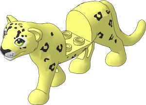 Animal Felid Leopard with Black Spots and White Eye Patches and Muzzle Pattern (Needs Work)