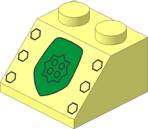 Slope Brick 45  2 x  2 with Police Badge Pattern