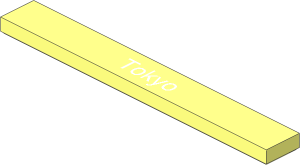 Tile  1 x  8 with "Tokyo" Pattern