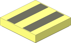Tile  2 x  2 with  2 Dark Bluish Grey Rectangles Pattern
