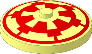 Dish  4 x  4 Inverted with Red SW Imperial Logo Pattern