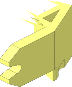 ~Magnet Holder  2 x  3 Technic Brick - Half