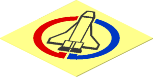 Sticker  1.3 x  1.3 with Launch Command Logo Facing Left