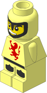 Microfig with Lava Dragon Knight White Pattern