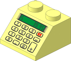 Slope Brick 45  2 x  2 with Cash Register and $39.95 Pattern