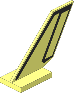 Tail Shuttle  2 x  6 x  4 with Black Space Shuttle Tail Lines Sticker on Both Sides