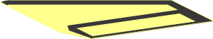 Sticker  3.9 x  5.6 with Black Space Shuttle Tail Lines Right Side