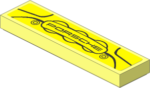 Tile  1 x  4 with Porsche 911 GT3 RS Brake Caliper Sticker