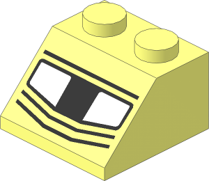 Slope Brick 45  2 x  2 with Headlights Pattern