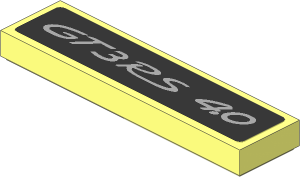 Tile  1 x  4 with Porsche "GT3 RS 4.0" Logo Sticker