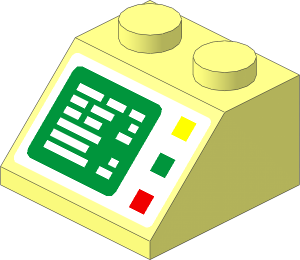 Slope Brick 45  2 x  2 with Computer Screen Pattern