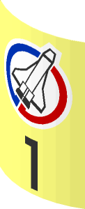 Sticker  2.0 x  3.2 with Launch Command Logo and Black Number "1" (Formed)