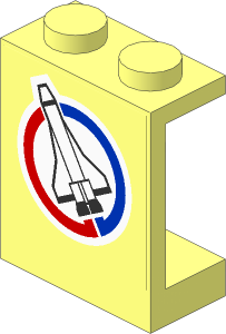 Panel  1 x  2 x  2 with Launch Command Logo with White Border Facing Left Sticker