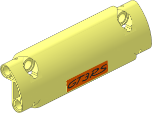 Technic Panel Smooth 11 x  2 x  3 with Porsche "GT3 RS" Logo Sticker
