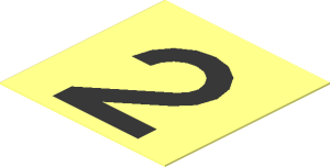 Sticker  1.3 x  1.3 with Black Number "2"