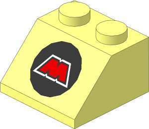 Slope Brick 45  2 x  2 with MTron Logo Pattern