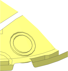 ~Brick  3 x  3 x  1 Quarter Circle with Curved Top wihtout Patternable Surfaces- Half, Common Geomtry