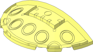 ~Brick  3 x  6 x  1 Semi Circle with Curved Top without Patternable Surfaces