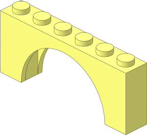=Arch  1 x  6 x  2 with Thin Top