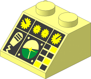 Slope Brick 45  2 x  2 with Flight Control Pattern