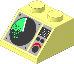 Slope Brick 45  2 x  2 with Radar Screen Pattern