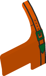 ~Sticker  3.0 x  6.8 with Porsche Bag Print and Buckles (Formed Half)