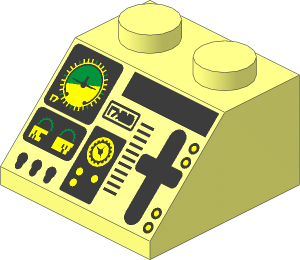 Slope Brick 45  2 x  2 with Attitude Indicator and Flight Controls Pattern