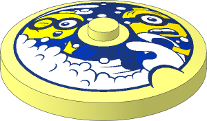 Dish 4 x  4 Inverted with Two Minions in Washing Machine Pattern