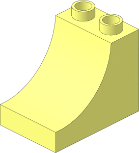 Duplo Brick  2 x  3 x  2 with Inside Curve