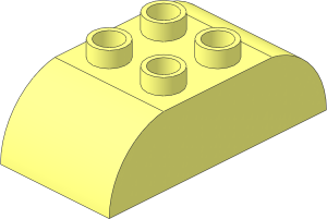 Duplo Brick  2 x  4 with Curved Top
