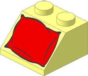 Slope Brick 45  2 x  2 with Pillow Pattern