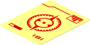 Sticker  2.4 x  1.9 with Red Crosshair