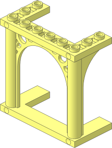 Arch  3 x  6 x  5 Ornamented with Stud with Inner Stopper Ring