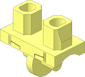 Minifig Hips with Dark Bluish Grey Pockets Outline Pattern