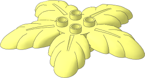 Duplo Palm Tree Leaves with  2 x  2 Studs on Top