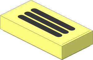 Tile  1 x  2 with Horizontal Grille Sticker