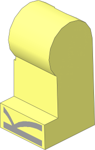 Minifig Leg Left with Light Bluish Grey Sandals Pattern