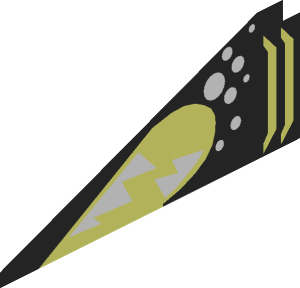~Windscreen 10 x  4 x  2.333 with Black Aquashark Pattern - Mouth