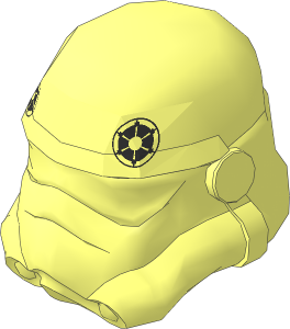 Minifig Helmet Stormtrooper with TIE-Fighter Pilot Pattern