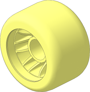 Wheel 14.9 x 24 with Integral Smooth Racing Tyre