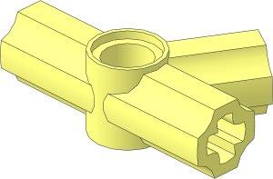 Technic Angle Connector 3-Way 60 Degree + 120 Degrees Y-Shaped