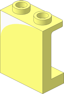 Panel  1 x  2 x  2 Reinforced with White Curved Left Corner Pattern