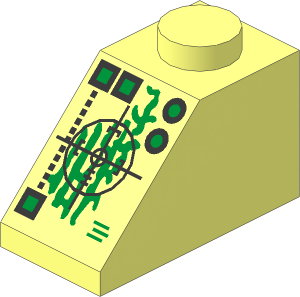 Slope Brick 45  2 x  1 with Targeting Screen Pattern