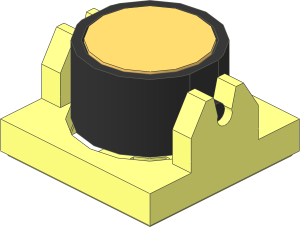 Magnet Holder Tile  2 x  2 with Long Arms with Black Magnet